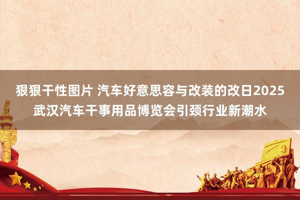 狠狠干性图片 汽车好意思容与改装的改日2025武汉汽车干事用品博览会引颈行业新潮水