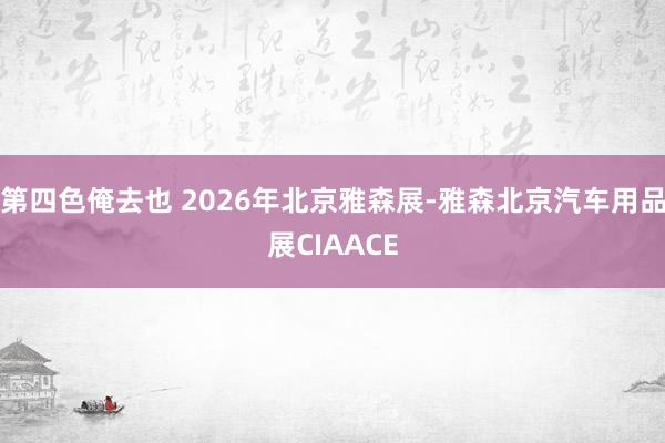 第四色俺去也 2026年北京雅森展-雅森北京汽车用品展CIAACE