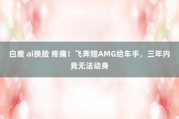 白鹿 ai换脸 疼痛！飞奔赠AMG给车手，三年内竟无法动身