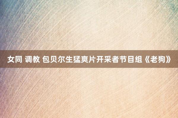 女同 调教 包贝尔生猛爽片开采者节目组《老狗》