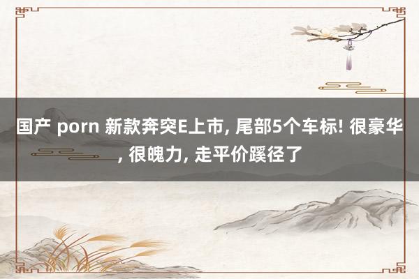 国产 porn 新款奔突E上市， 尾部5个车标! 很豪华， 很魄力， 走平价蹊径了